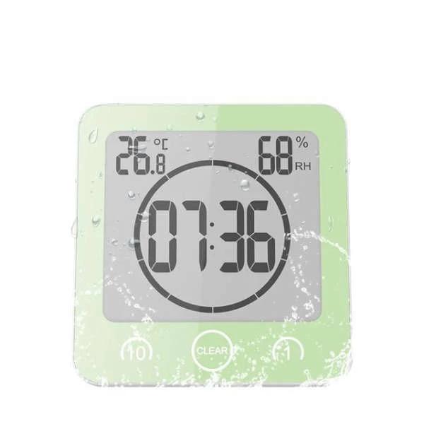 Vedenkestävä digitaalinen kello kylpyhuoneeseen