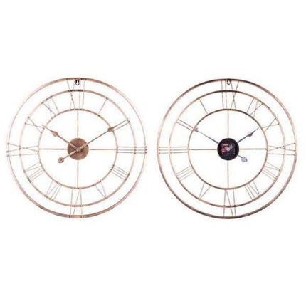 Iso metallinen seinäkello kaksoiskehyksellä