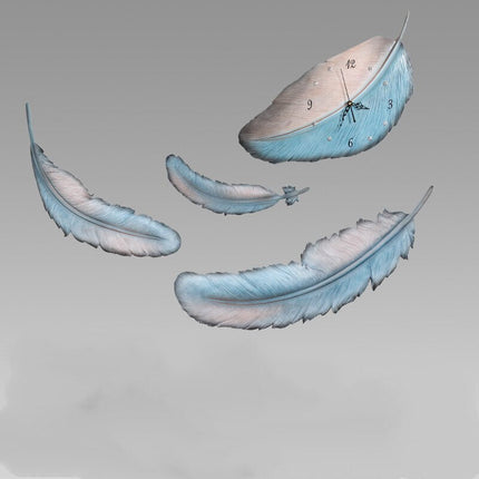 Koristeellinen höyhenen muotoinen seinäkello