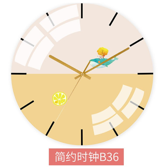 Värikäs abstrakti skandinaavinen seinäkello