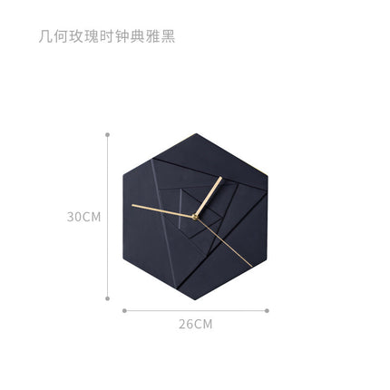 Kuusikulmainen geometrinen seinäkello