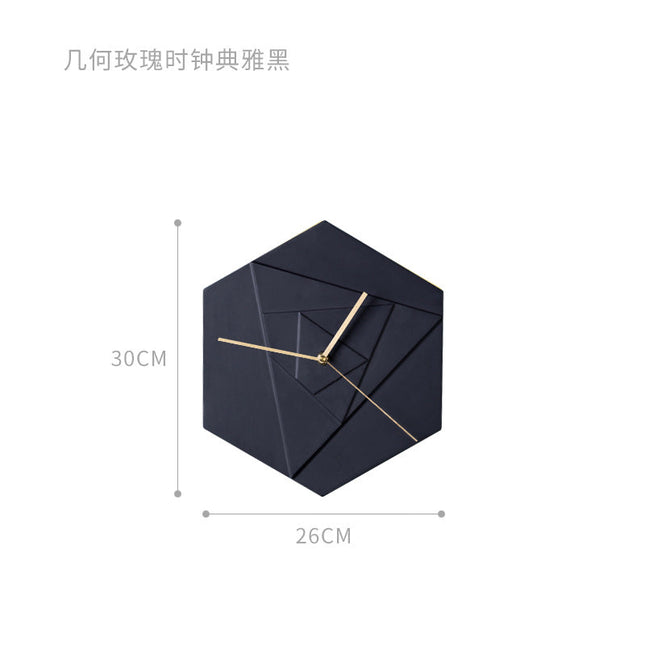 Kuusikulmainen geometrinen seinäkello