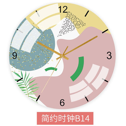 Värikäs abstrakti skandinaavinen seinäkello