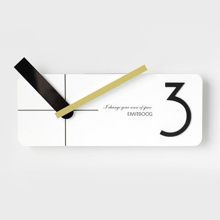 Minimalistinen suorakulmainen moderni seinäkello