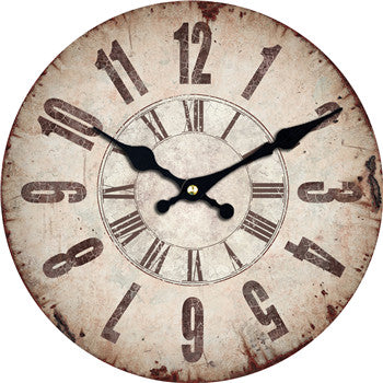 Ruosteisen näköinen antiikkinen seinäkello