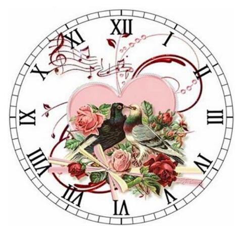 Maalaistyylinen seinäkello roomalaisilla numeroilla