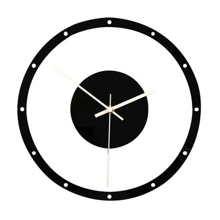 Musta minimalistinen moderni seinäkello