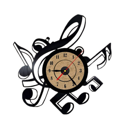 Musiikkinuotti vinyylilevy seinäkello