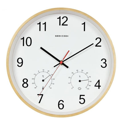 Seinäkello lämpömittarilla ja hygrometrillä