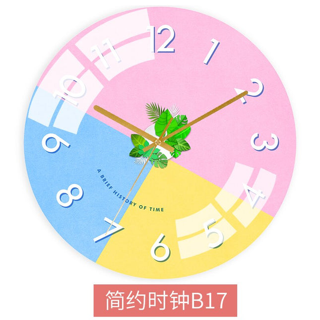 Värikäs abstrakti skandinaavinen seinäkello