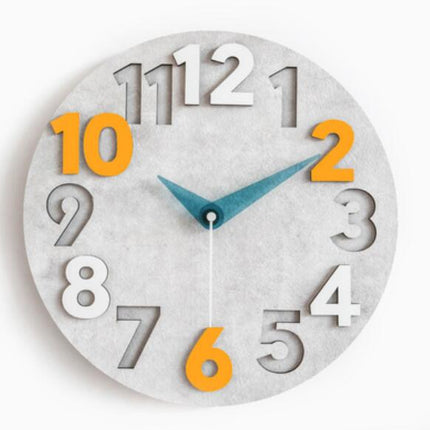 Moderni betonimainen seinäkello keittiöön