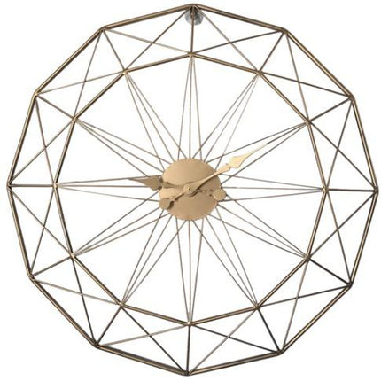 Musta geometrinen metallinen design-seinäkello