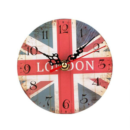 Vintage-seinäkello Ison-Britannian lipulla