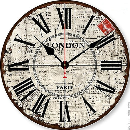 Värikäs ranskalainen bistro-seinäkello