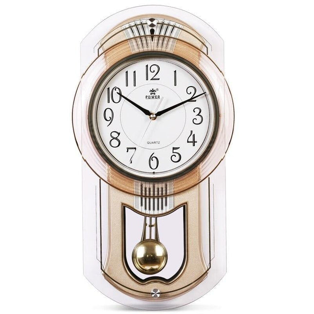 Klassinen soikea seinäkello heilurilla