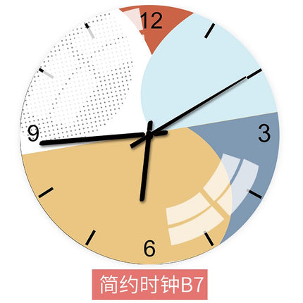 Värikäs abstrakti skandinaavinen seinäkello
