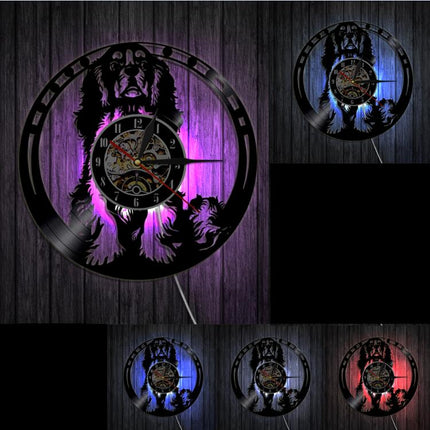 Cavalier King Charles vinyylilevy seinäkello