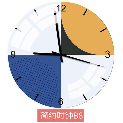 Värikäs abstrakti skandinaavinen seinäkello