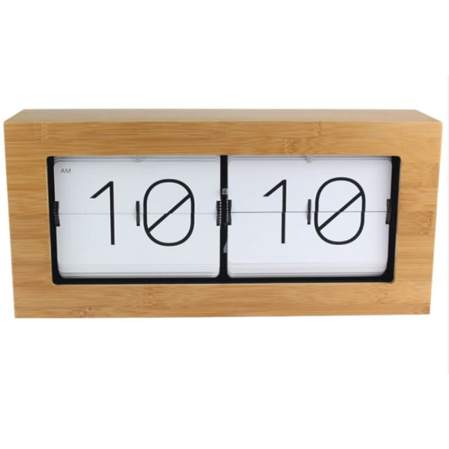 Retro puukoteloinen kääntökello pöydälle