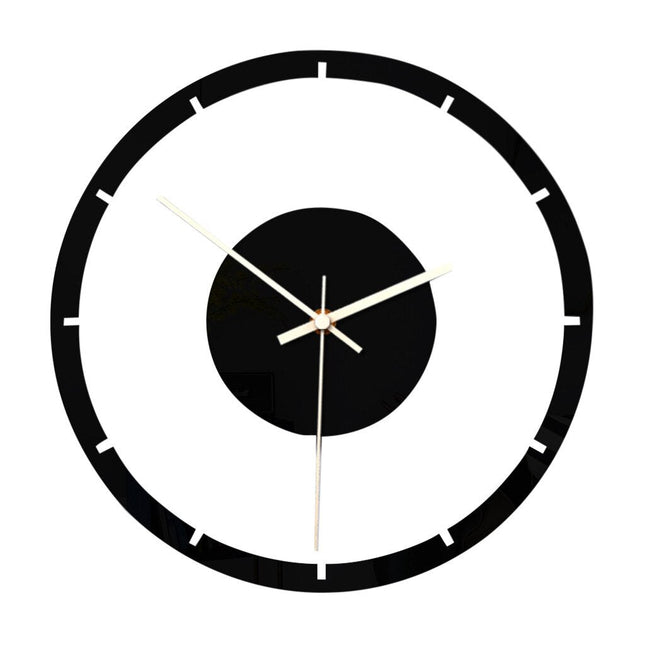 Musta minimalistinen moderni seinäkello