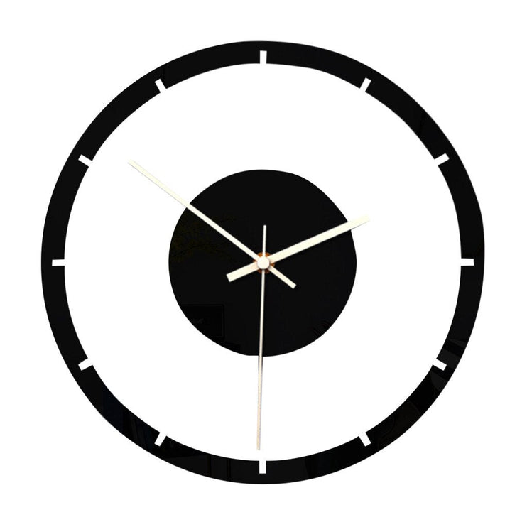 Musta minimalistinen moderni seinäkello