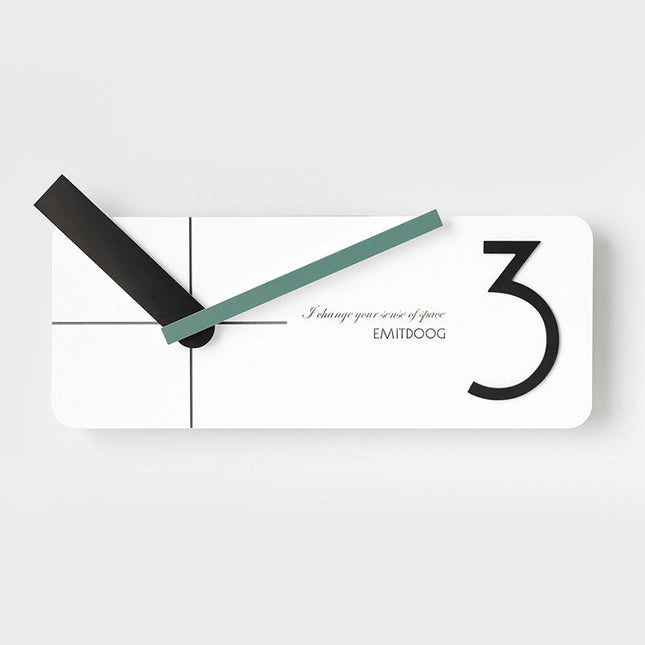 Minimalistinen suorakulmainen moderni seinäkello