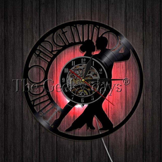 Tango tanssi vinyylilevy seinäkello