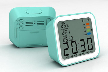 Digitaalinen herätyskello lämpötila- ja päivämääränäytöllä
