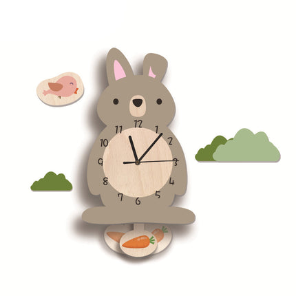 Flamingo-aiheinen seinäkello lastenhuoneeseen