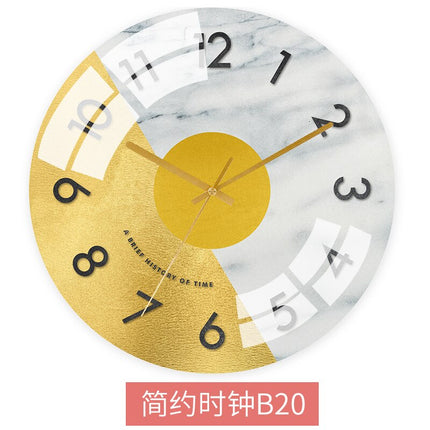 Värikäs abstrakti skandinaavinen seinäkello