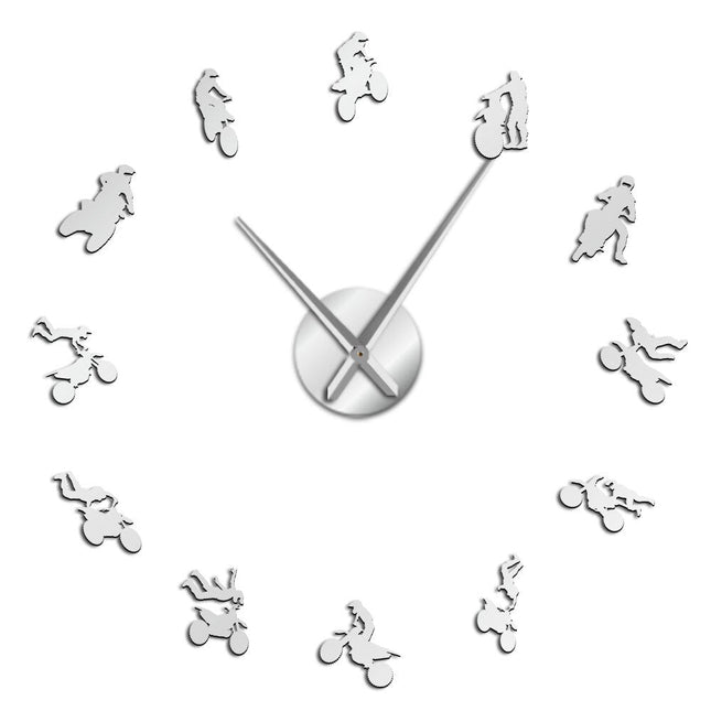 Moderni moottoripyörä seinäkello olohuoneeseen