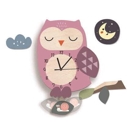 Flamingo-aiheinen seinäkello lastenhuoneeseen