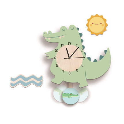 Flamingo-aiheinen seinäkello lastenhuoneeseen