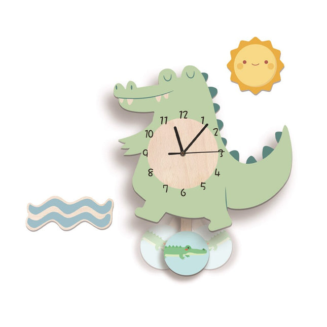 Flamingo-aiheinen seinäkello lastenhuoneeseen