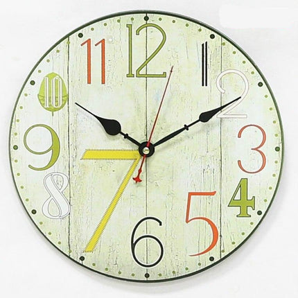 Värikäs ranskalainen bistro-seinäkello