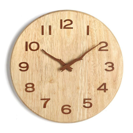 Pyöreä puinen seinäkello 40 cm