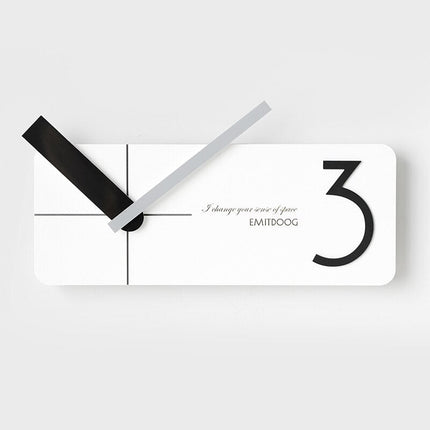 Minimalistinen suorakulmainen moderni seinäkello