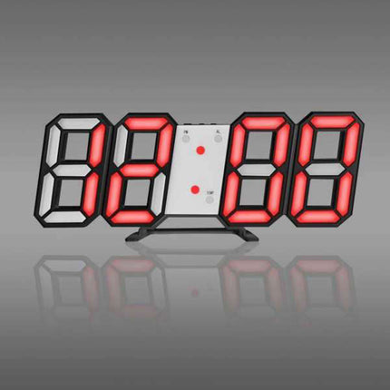 Minimalistinen digitaalinen 3D LED-seinäkello