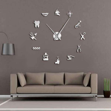 DIY seinätarra kello hammaslääkärille
