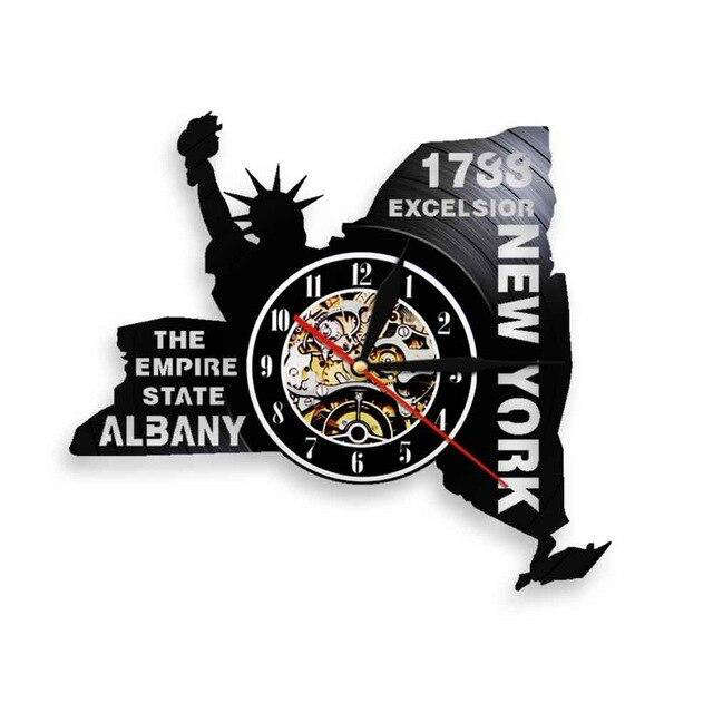 New Yorkin osavaltio vinyyli-seinäkello
