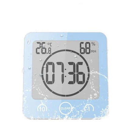 Vedenkestävä digitaalinen kello kylpyhuoneeseen