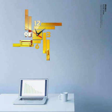 Moderni suorakulmainen DIY seinäkello