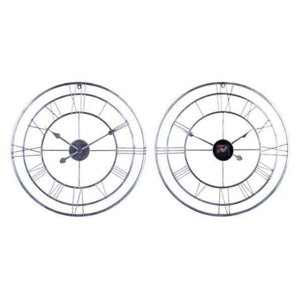 Iso metallinen seinäkello kaksoiskehyksellä