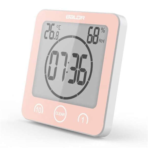 Digitaalinen neliö seinäkello lämpömittarilla