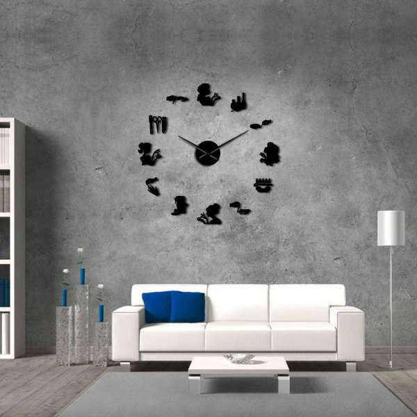 DIY seinätarra kello kosmetologille