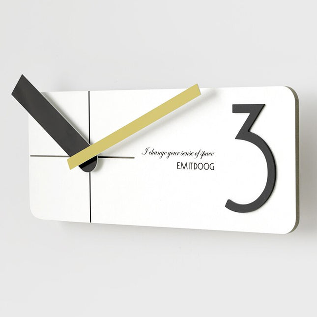 Minimalistinen suorakulmainen moderni seinäkello