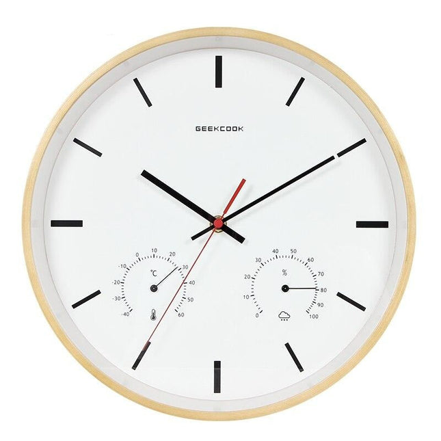 Seinäkello lämpömittarilla ja hygrometrillä