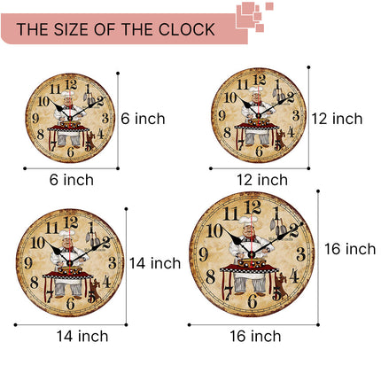 Retro-tyylinen värikäs puinen seinäkello