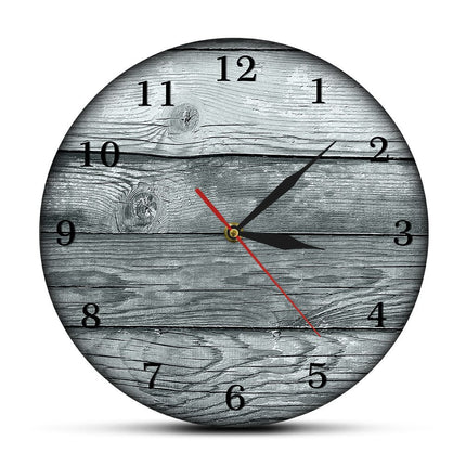 Sininen puinen vintage-seinäkello