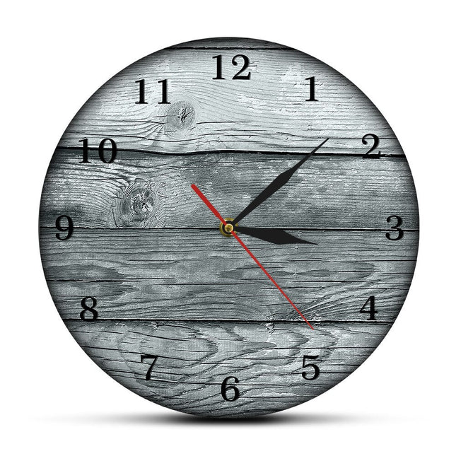 Sininen puinen vintage-seinäkello